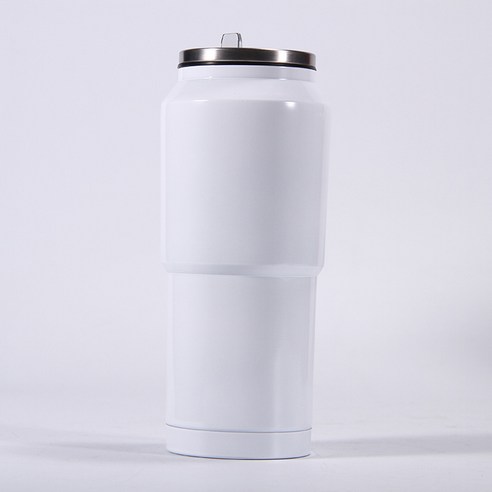 창의 진공 스테인리스강 보온컵 대용량 남자 여자 물컵 휴대용 야외 운동 물컵, 400ml, 백색