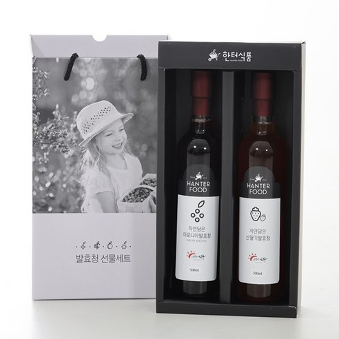 자연담은 발효청 2종 선물세트 2호(아로니아+산딸기), 600ml, 상세페이지 참조, 1