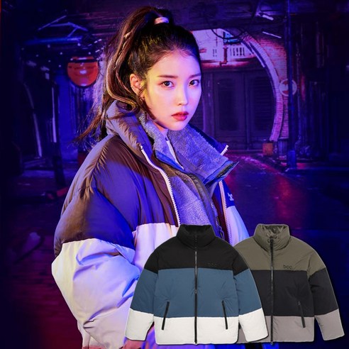 블랙야크 아이유 경량 패딩 공용 다운 점퍼 bcc부스터블럭다운자켓