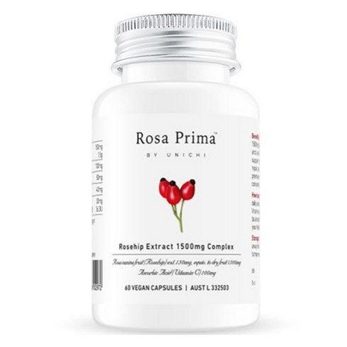 유니치 로사 프리마 로즈힙 익스트랙트 1500mg 컴플렉스 비건 캡슐 - 기타허브/식물추출물 | 쿠팡