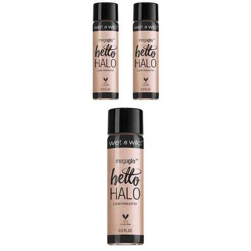 웻앤와일드 메가글로 헬로 리퀴드 하이라이터 14.8ml, 3개, Halo Goodbye