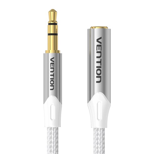 벤션 실버 프리미엄 스테레오 3.5mm AUX 연장케이블, BHEI, BHEIF-1m, 1개