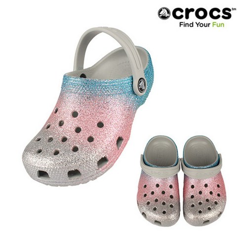 크록스 CROCS 당일발송 클래식 글리터 클로그T 토들러 206992-0ZT