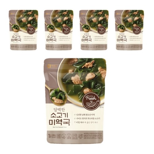 아워홈 담백한 소고기미역국, 300g, 5개