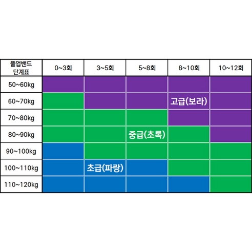 하디로어 쉽게 고르는 3단계 라텍스 턱걸이 보조 밴드, 파랑 / 6단계(초급자), 1개