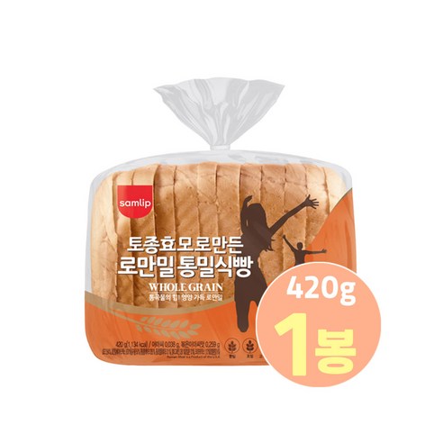 삼립 로만밀 통밀식빵, 420g, 1봉