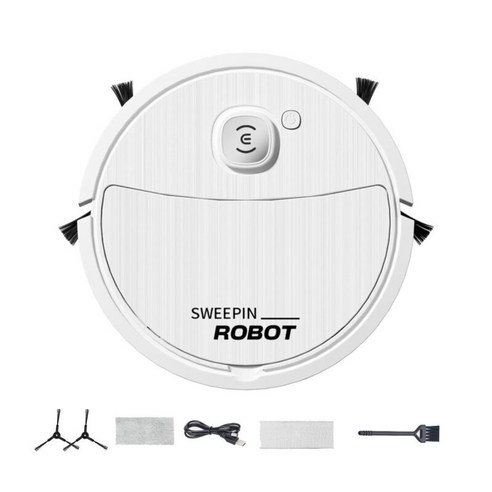 Unbranded 저소음 전기를 갖춘 스위핑 로봇 자동 바닥 청소 진공, white sweeping robot