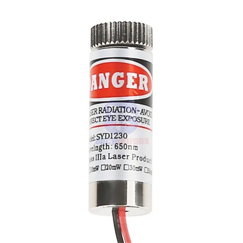레이저 모듈 십자선점표시 5mW 650nm Laser Module SYD1230, 십자, 1개