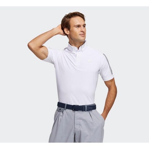 필드를 지배하는 스타일, 아디다스 테크 삼선 폴로 골프 티셔츠