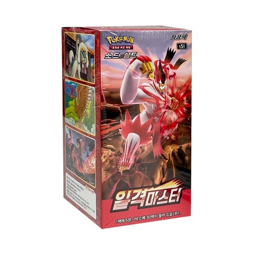 포켓몬코리아 포켓몬스터 소드실드 확장팩 일격마스터 카드게임, 혼합색상