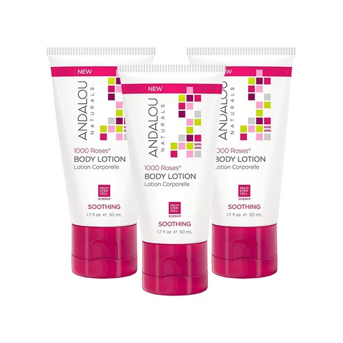 안달로우내추럴스 1000 로즈 바디 로션 수딩, 50ml, 3개
