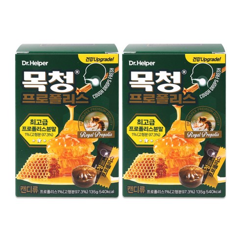 닥터헬퍼 목청 프로폴리스 목캔디 30정, 2개, 135g