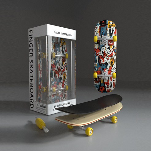 DIY 핑거 스케이트보드 / 미니 손가락 베어링 보드 Fingerboard skateboard, 99mm x 29mm (드라이브 포함), G, 1개