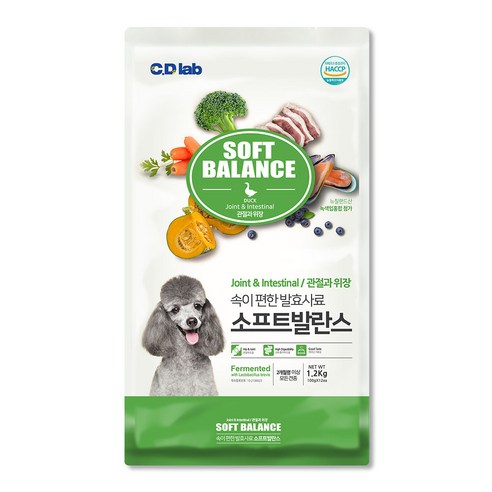 씨디랩 소프트발란스 속이 편한 강아지 발효사료 1.2kgX3개관절과 위장, 1.2kg, 3개, 오리