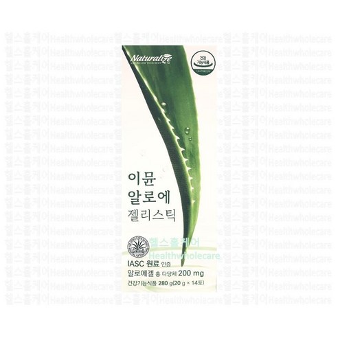 네추럴라이즈 이뮨 알로에 젤리스틱 14포, 280g, 1개