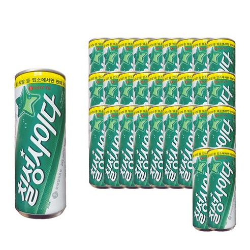[제트스카이]롯데칠성음료 칠성사이다 업소용, 245ml, 60캔
