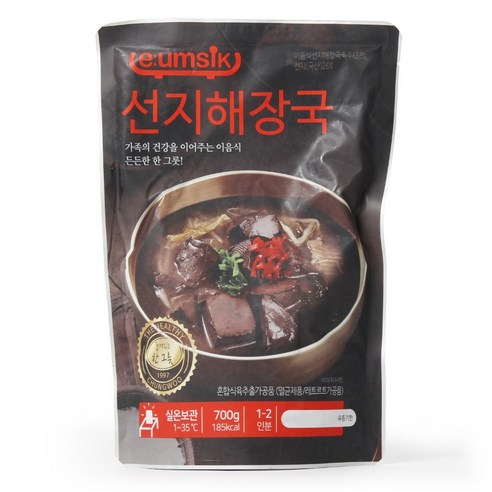 청우식품 이음식 선지해장국, 4개, 700g