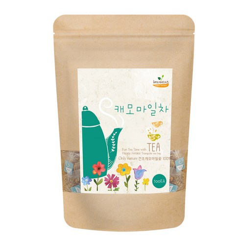 캐모마일차 카모마일차 삼각티백 허브차 대용량 100개입, 1g, 100개, 1개