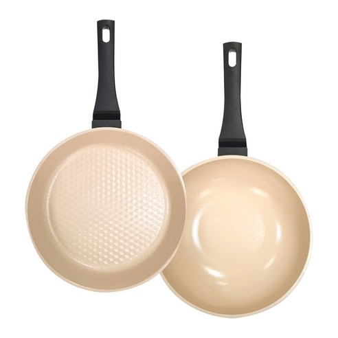[1+1] 퀸센스 세라믹 (후라이팬/궁중팬/28cm/30cm) 웍 국내생산 프리미엄 코팅, 1세트, 후라이팬 28cm+궁중팬 28cm