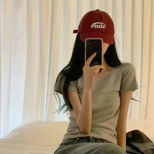 [ 내일 도착] EMIS 이미스 뉴로고 볼캡 버건디