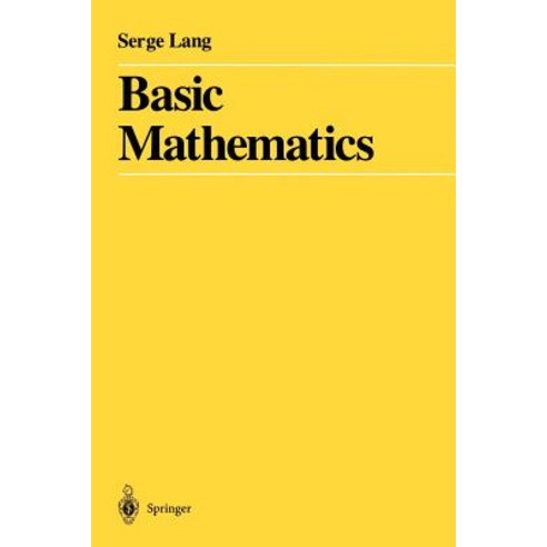 Basic Mathematics:, Springer