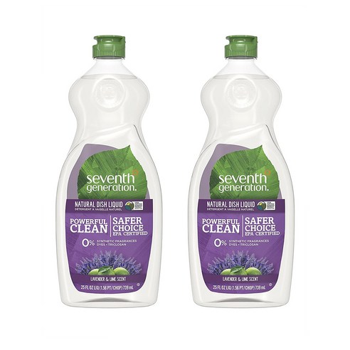 세븐스 제너레이션 주방세제 739ml 2팩 라벤더 라임 Seventh Generation Dish Liquid Soap Lavender