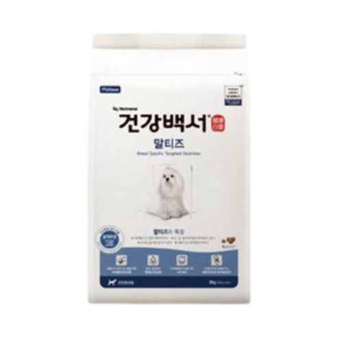 뉴트리나 건강백서 말티즈 강아지사료, 생선, 2kg, 2개