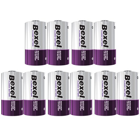 벡셀 망간 D형 건전지, 5세트, 2개입