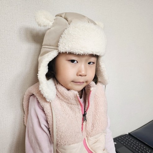 후니네 베어 패딩 유아 귀달이모자 아동 방한모