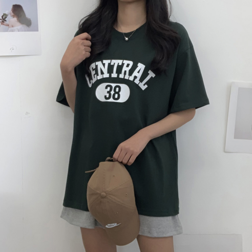 센트럴 라운드 반팔티 (4color)