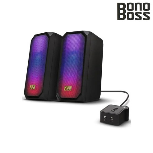 보스pc스피커 보노보스 BOS-522BT 2채널 블루투스 5.0 LED PC스피커, 1 Best Top5