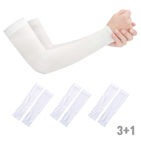 판다야 남녀공용 아이스 자외선차단 쿨토시 2p, 판다야 화이트 3+1, 2개