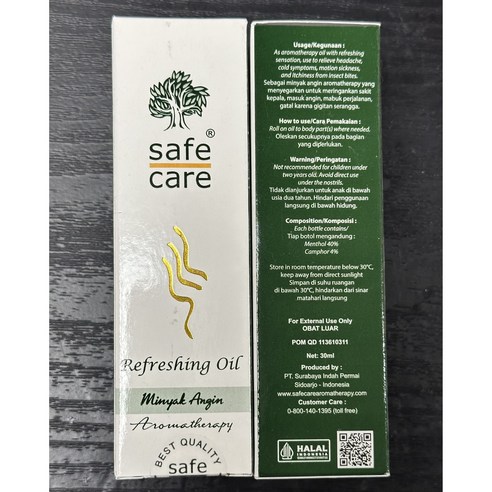 세이프케어 리프레싱 아로마오일 멘톨 시트러스향 5ml +10ml, 10ml, 2개