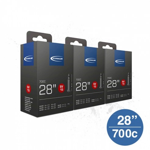 슈발베 28인치/700X18C~28C 로드자전거 튜브 SV15 (60mm), 1개