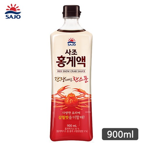 사조 홍게액 900mLx2병/액젓/홍게간장/만능간장, 3개, 900ml