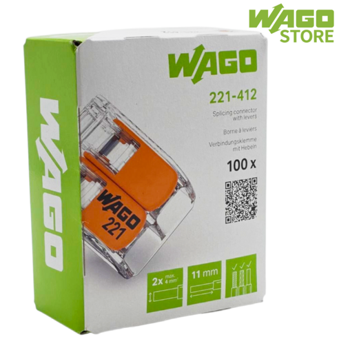 와고 와이어 커넥터 221-412, 1.WAGO 221-412 2폴(100EA), 100개
