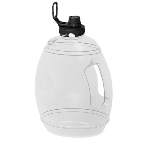ANKRIC 물컵 3.78L 대형 주전자 체육관 운동 주전자 PETG 식품 등급 플라스틱 주전자, 하얀색