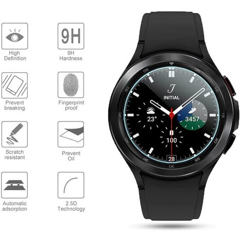 Milanese 스테인레스 스틸 삼성 갤럭시 시계 4 44mm 40mm/시계 4 클래식 46mm 42mm SmartWatch Watch4 Correa |, 4pcs 강화 필름, 시계 4 클래식 42mm