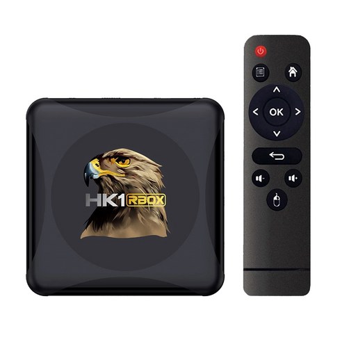 AFBEST HK1 RBOX 미니 TV 박스 Android 10 4G 64GB RK3318 4K for Google Play Youtube HK1RBOX 셋톱 미디어 플레이어 EU 플러그, 검정