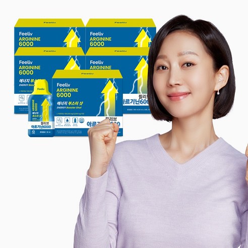 필리브 에너지 부스터샷 아르기닌 초고함량 6000mg, 420g, 5개