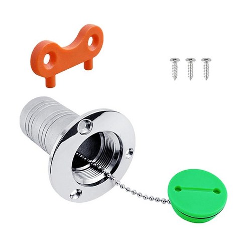 보트 데크 필/r 나일론/316 스테인리스/38mm/요트 캐러밴용 미러 폴리싱 키 캡 소켓 탱크 데크 필이 있는 트럭, 녹색, 나일론 + 스테인레스 스틸