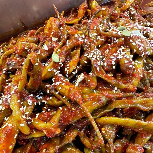 대구 동대구 시장 삭힌 고추 무침 장아찌 고추지 김치 1kg/2kg, 2kg, 1개 고추김치