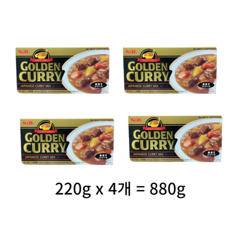 에스앤비 골든카레 매운맛, 880g, 5팩 sb골든카레