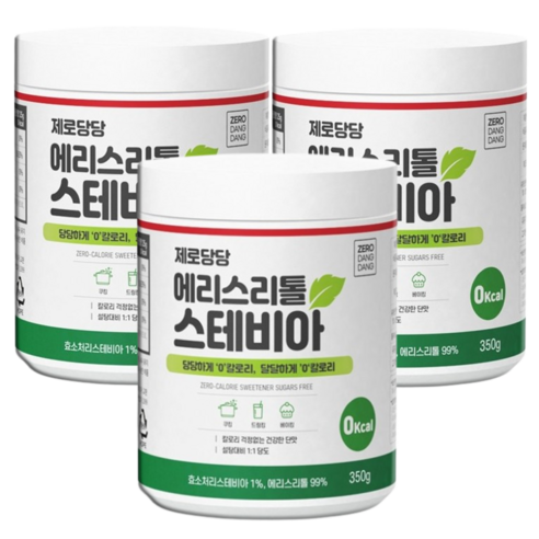 당제로 0kcal 스테비아 분말가루 설탕대신 대용 제로슈가 에리스리톨 스태비아 분말, 1개, 350g