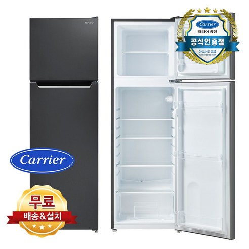 고효율 에너지 성능, 넓은 내부 공간, 우수한 디자인의 캐리어 클라윈드 슬림 냉장고