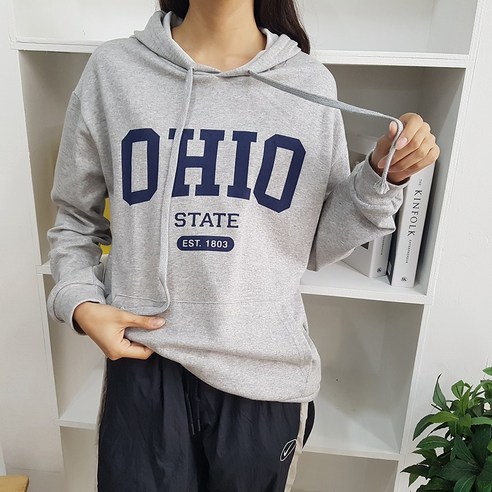 상상그이상 여성용 국내제작 톡톡 튀는 심플한 레터링 후드 티셔츠 예쁜컬러 사이즈좋은 데일리 꾸안꾸룩 면100 간절기 루즈핏 긴팔후드