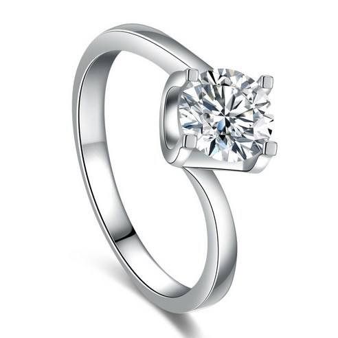 KORELAN크로스오버 1클라모샨 다이아몬드 비틀림 소머리 반지 심플한 패션 다이아몬드 반지 18k 골드 반지