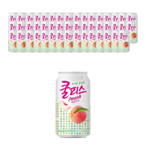 제트스카이 동원 쿨피스 복숭아, 350ml, 48개