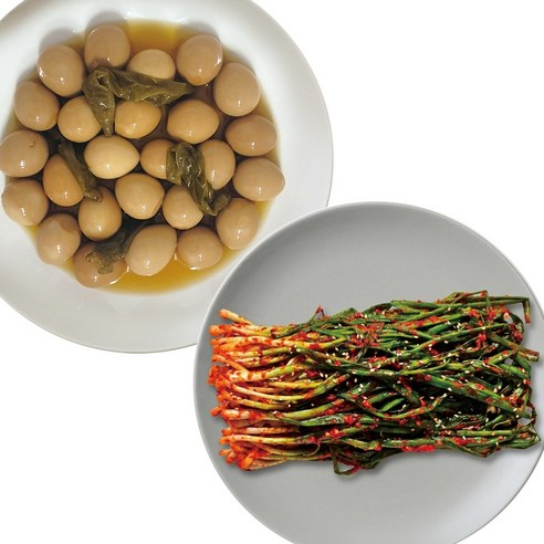 선미식가 국내산 100% 꽈리메추리알장조림 1kg + 아삭한 파김치 1kg, 2세트