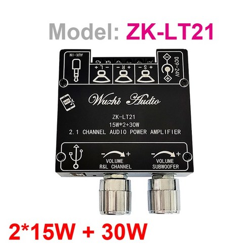 앰프 2x15W 30W 블루투스 50 디지털 파워 보드 AUX 21 CH 스테레오 홈 음악 무선 USB 사운드 카드 모듈 오디오, 4.ZK302T